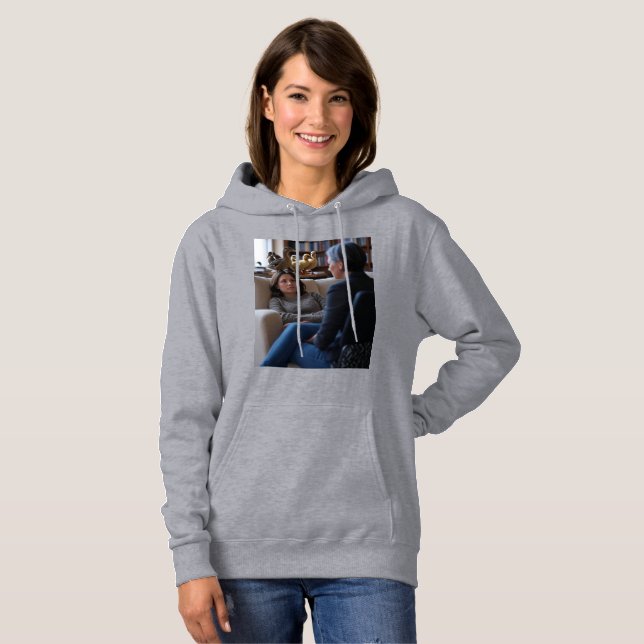 Fascination With Ducks women grey hoodie (Front Full)