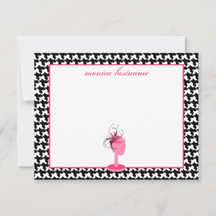 Fascinator & Hat Stand Houndstooth Flat Notecards