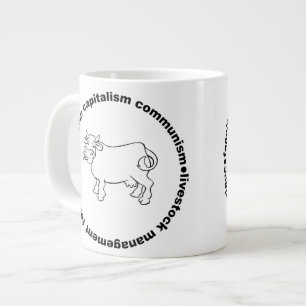 Fascism Capitalism Communism Livestock Management Large Coffee Mug