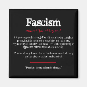 Fascism Definition Political Statement Red Magnet