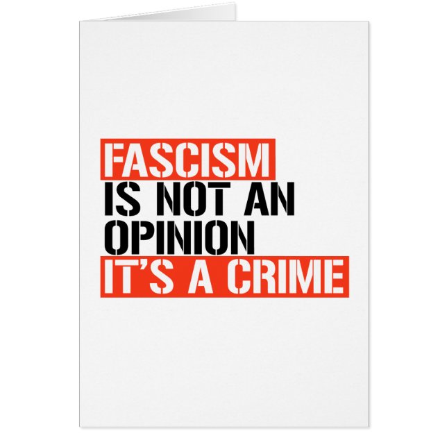 Fascism is not an opinion (Front)