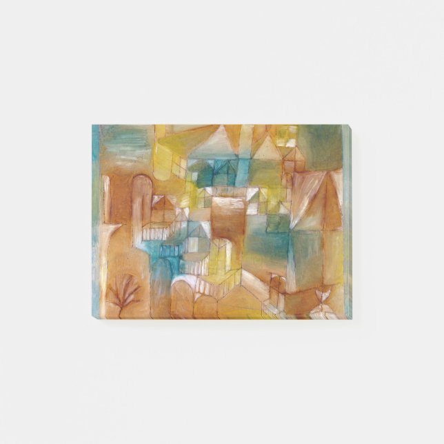 Fasçsade brown-green (1919) by paul klee post-it notes (Front)