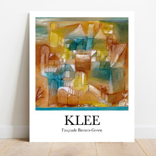Fasçsade Brown-Green by Paul Klee Poster