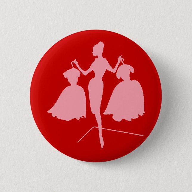 Fashiion Silhouette 6 Cm Round Badge (Front)