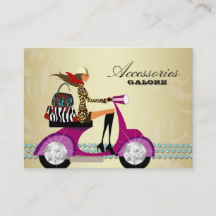 Fashion Accessories Purses Jewellery Blue Gold 2 Business Card