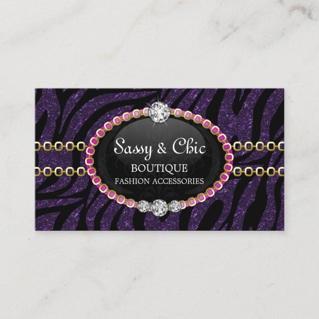 Fashion Accessory and Jewellery Business Card (Front)