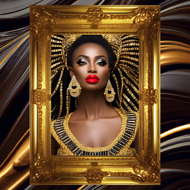 Fashion African woman gold Black Jewelled Dress Poster (Creator Uploaded)