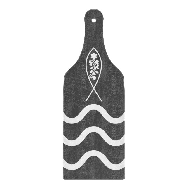 Fashion Ayasha Fish Dark Grey   Cutting Board (Front)