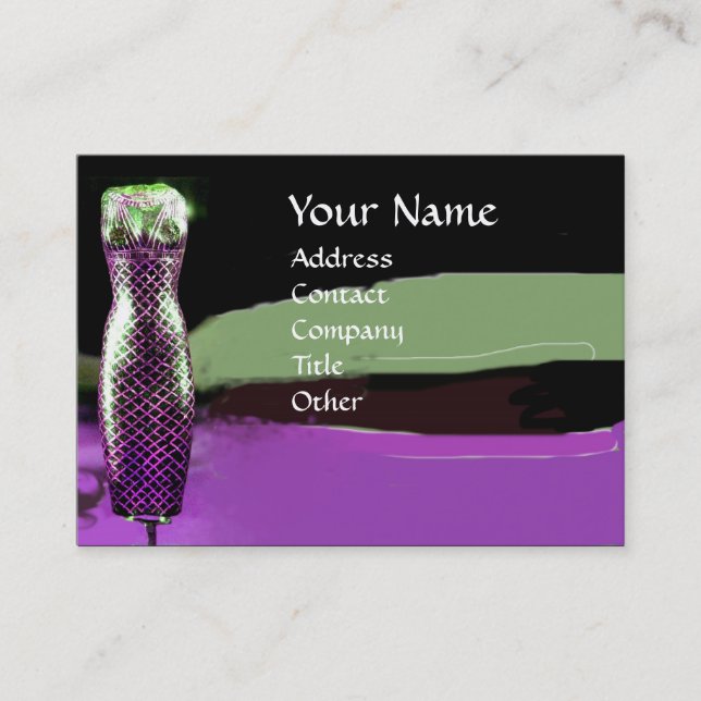 FASHION & BEAUTY OF ANTIQUE EGYPT MONOGRAM purple Business Card (Front)