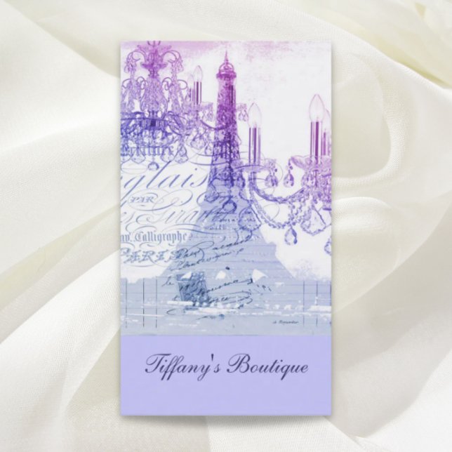 fashion beauty salon spa purple paris eiffel tower business card (fashion beauty salon spa purple paris eiffel tower business card)