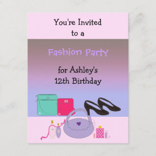 Fashion Birthday Party Invitation