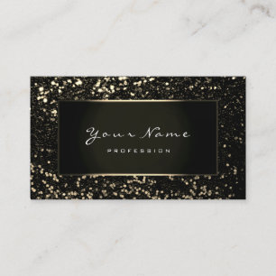 Fashion Blogger Framed Black Frame Sepia Glitter Business Card