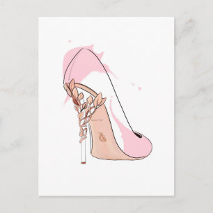 Fashion blonde hair girl postcard