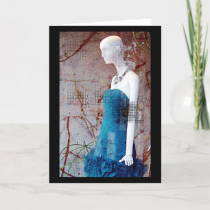 Fashion Blue Dress Card