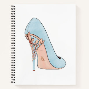 Fashion Blue Shoe by watercolor Notebook
