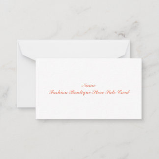 Fashion Boutique Store Sale card Flat note Card