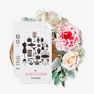 Fashion Boutique Women's Gifts Shop Business Card