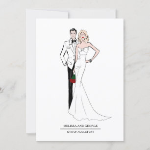 Fashion Bride and Groom Invitation