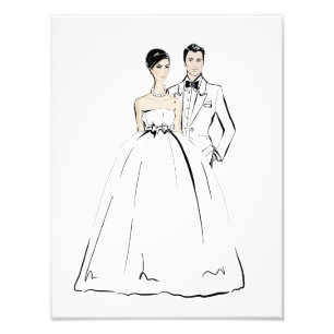Fashion Bride and Groom Photo Print