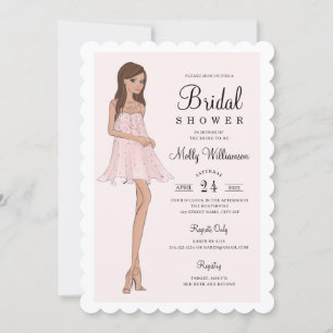 Fashion Bride Bridal Shower Invitation