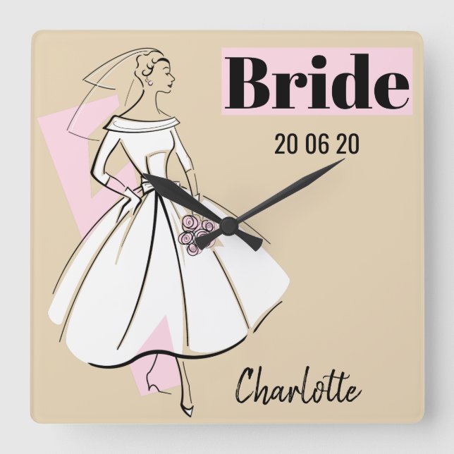 Fashion Bride Neutral Bride clock (Front)