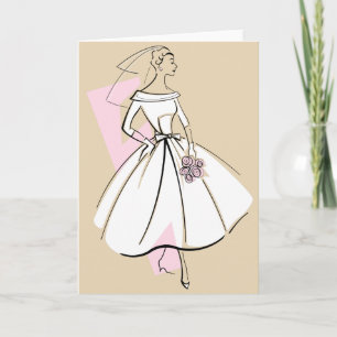 Fashion Bride Neutral greetings card