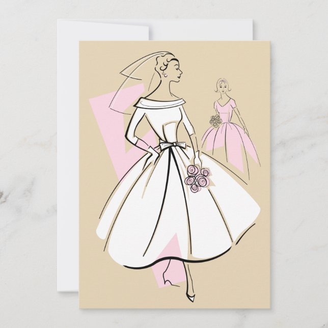 Fashion Bride Neutral Group bridal shower Invitation (Front)