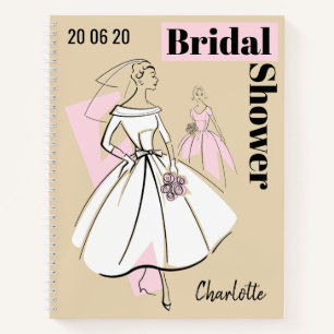Fashion Bride Neutral Group Bridal Shower notebook