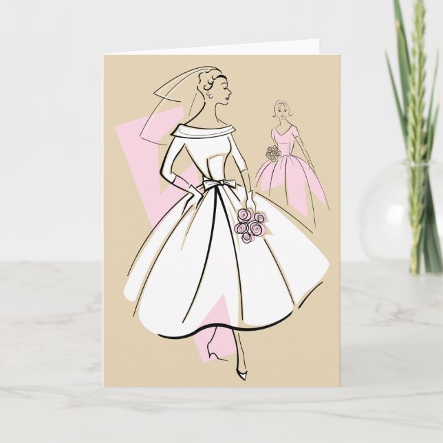 Fashion Bride Neutral Group greetings card (Front)