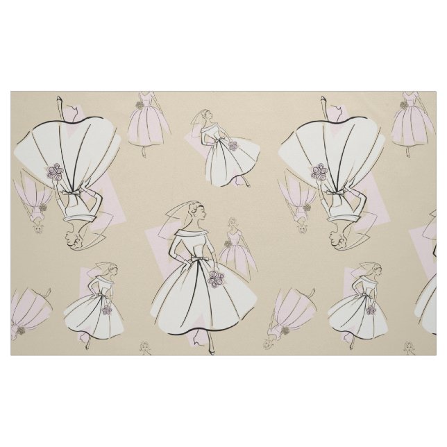 Fashion Bride Neutral Group Multi large pattern Fabric (Fat Quarter)