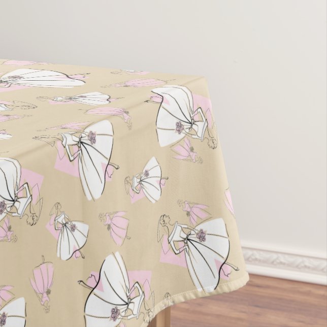 Fashion Bride Neutral Group Multi tablecloth (In Situ)