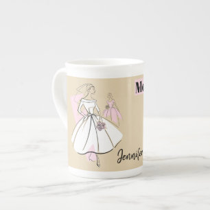 Fashion Bride Neutral Mother Bride Name bone china Mug