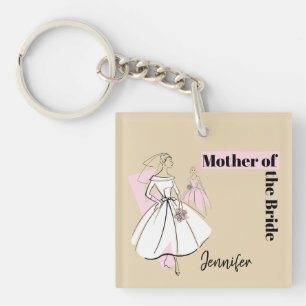 Fashion Bride Neutral Mother of the Bride keychain