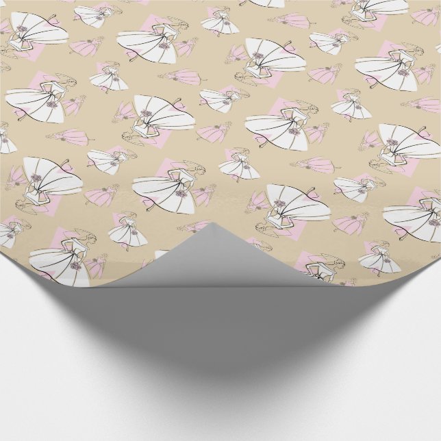 Fashion Bride Neutral multi wrapping paper (Corner)