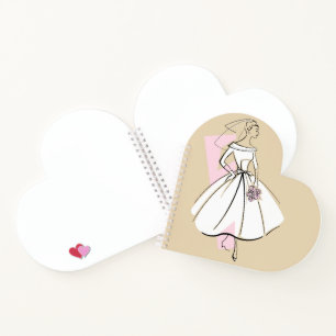 Fashion Bride Neutral notebook heart