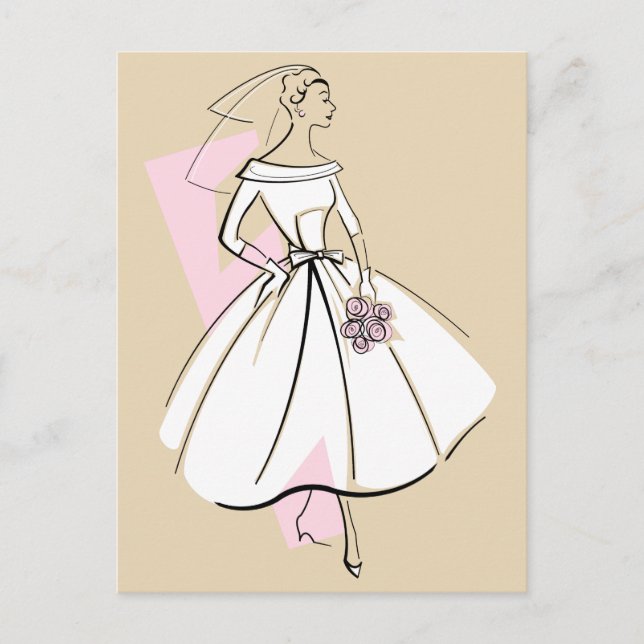 Fashion Bride Neutral postcard (Front)