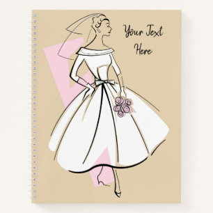 Fashion Bride Neutral Text notebook