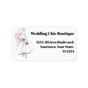 Fashion Bride Pink address label