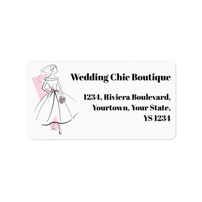 Fashion Bride Pink address label (Front)