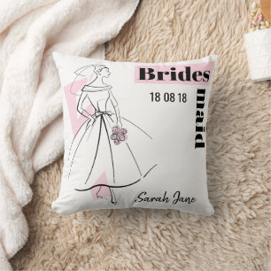 Fashion Bride Pink Bridesmaid pink back Cushion