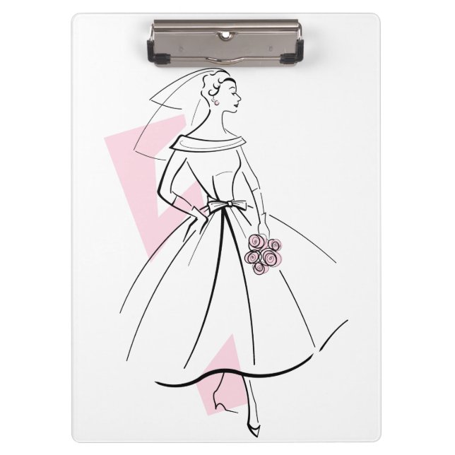 Fashion Bride Pink clipboard (Front)