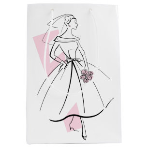 Fashion Bride Pink gift bag medium