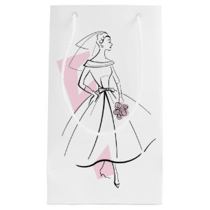 Fashion Bride Pink gift bag small