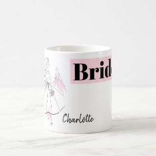 Fashion Bride Pink Group Bride Name mug