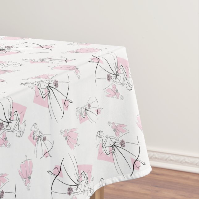 Fashion Bride Pink Group Multi tablecloth (In Situ)