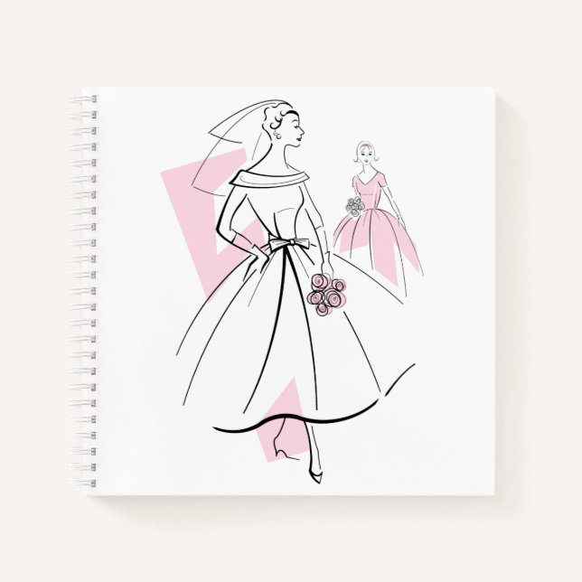 Fashion Bride Pink Group notebook square (Front)