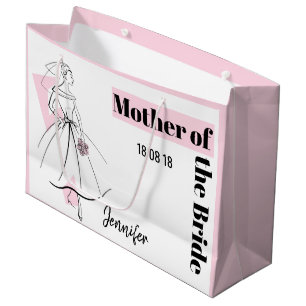 Fashion Bride Pink Mother of the Bride large pink Gift Bag