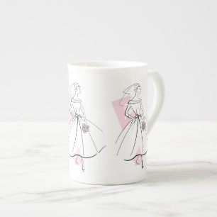 Fashion Bride Pink mug bone china