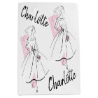 Fashion Bride Pink Name wrapping paper