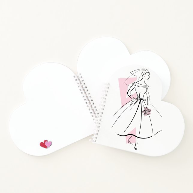 Fashion Bride Pink notebook heart (Inside)